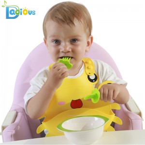 Best Selling Hot Products Ασφαλή Πλαστικά Κουτάλια μωρών Baby Fork BPA Δωρεάν Self Self Feeding Κουτάλι και Πιρούνι