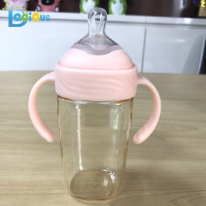 Νεογέννητο BPA Free PPSU Φιάλη τροφοδοσίας 240ML Μπουκάλι μωρών Custom Logo Μπουκάλι γάλα μωρού με λαβή